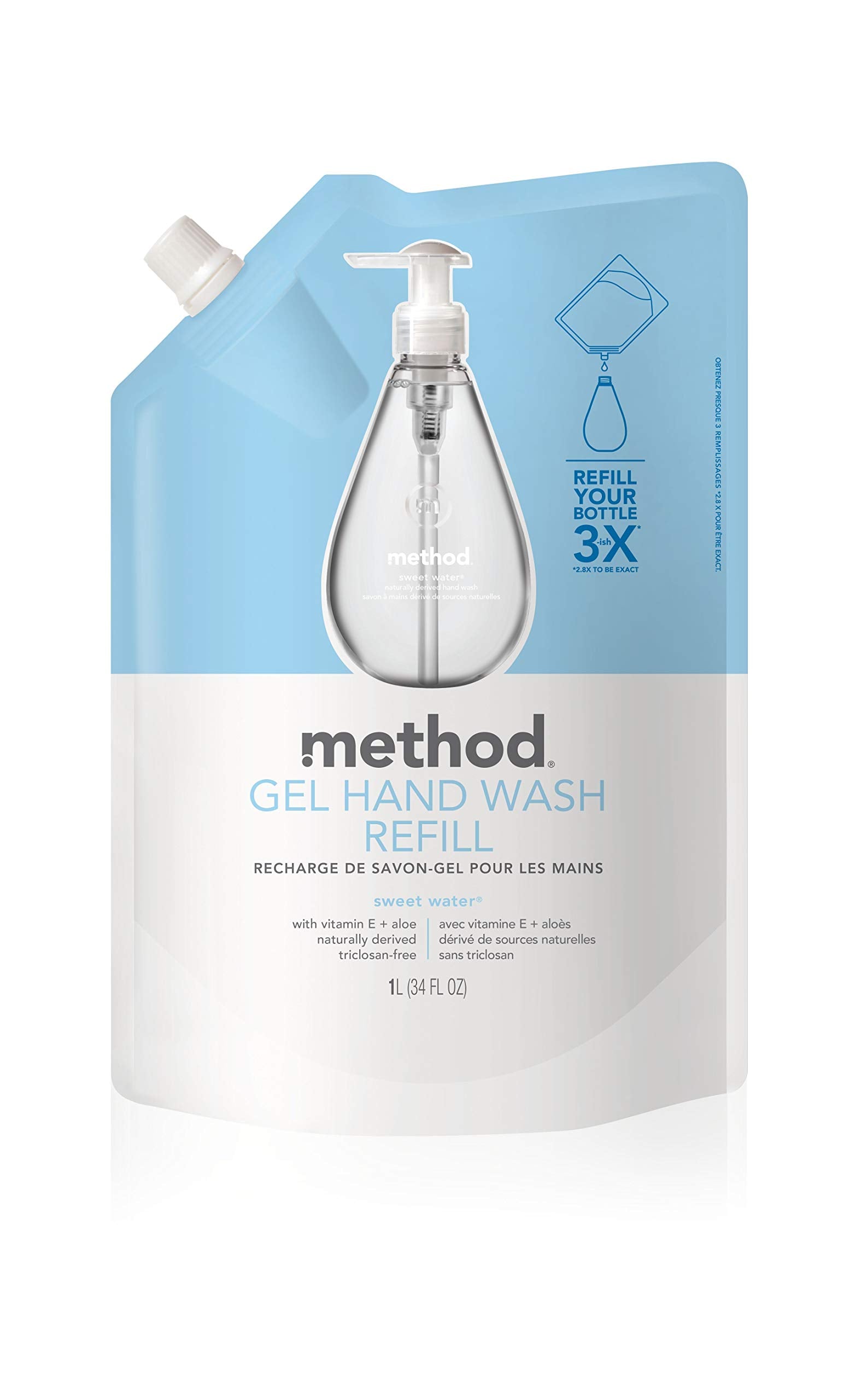 Method Gel Mains Sweet Water : recharge facile pour réduire les déchets