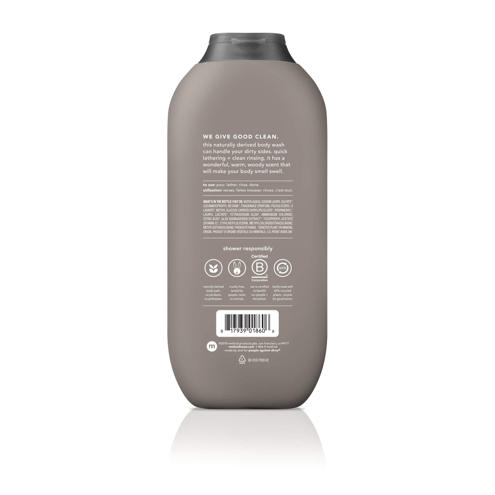 Method Men cedre et cypres bouteille — parfum boisé et nettoyage doux