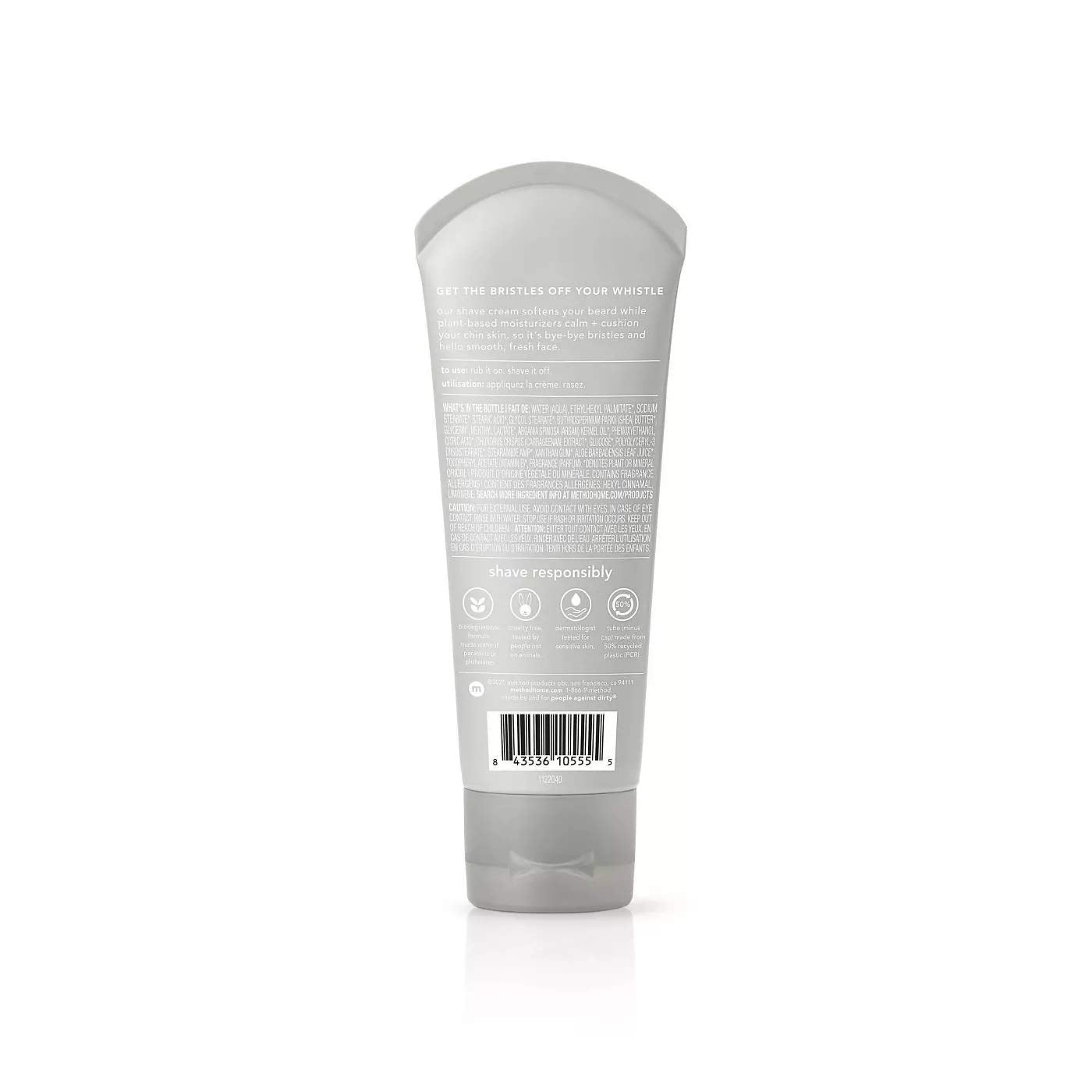 Method Men ingredientes argan y manteca de karite para piel nutrida.