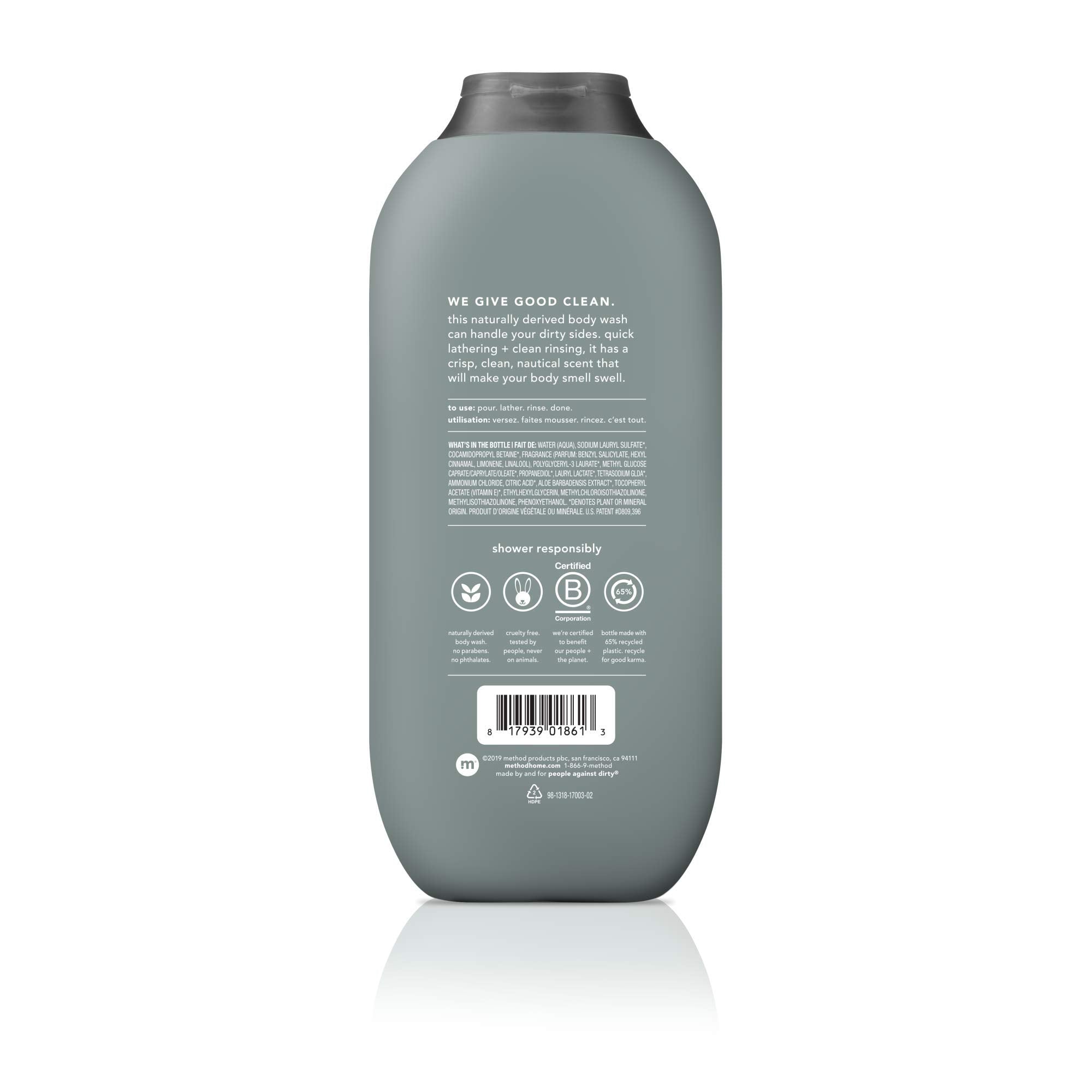 Method Men mer et vagues pack trois bouteilles — expérience douche rafraichissante