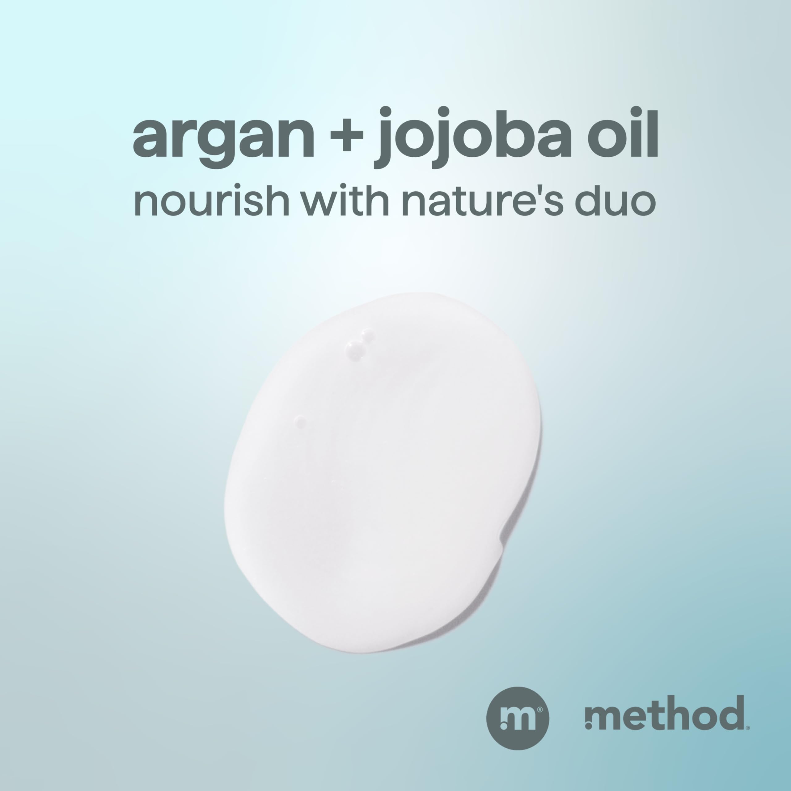 Argan oil drops on Method Men Sea + Surf indicate added conditioning.