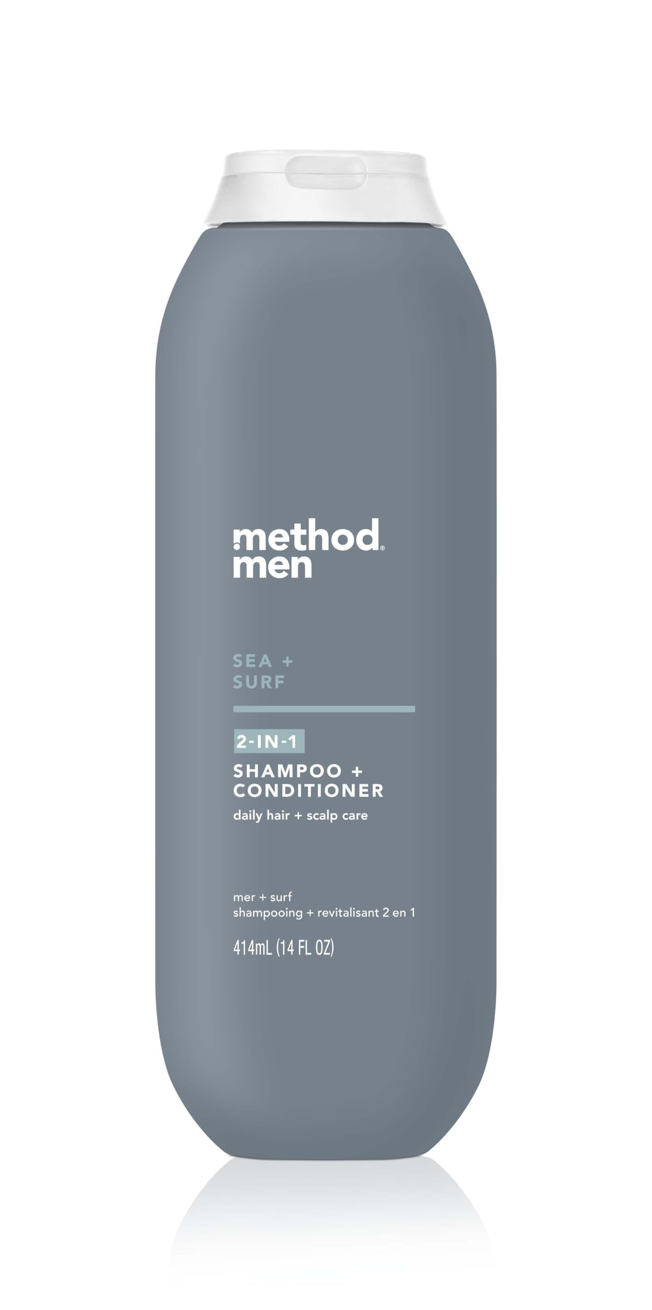 Method Men Sea + Surf 2-in-1 bottle for quick daily cleansing and conditioning.