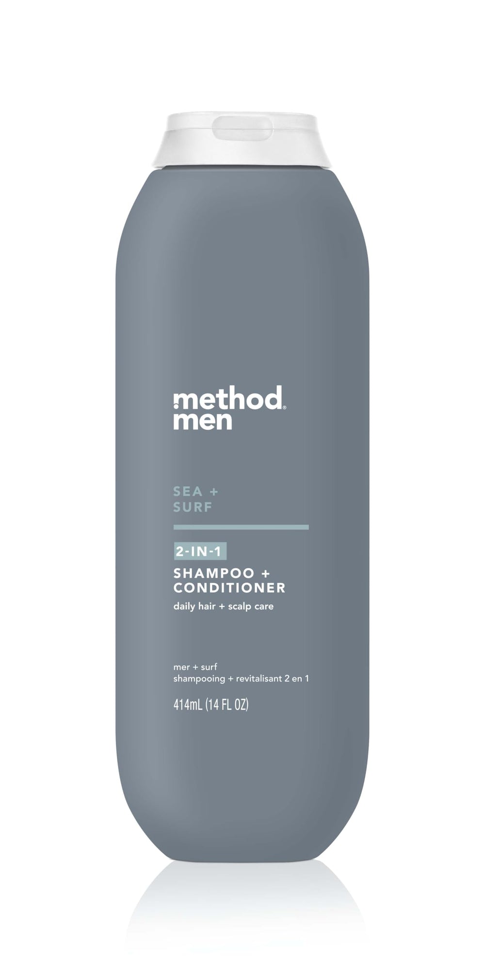 Method Men Sea + Surf 2-in-1 bottle for quick daily cleansing and conditioning.