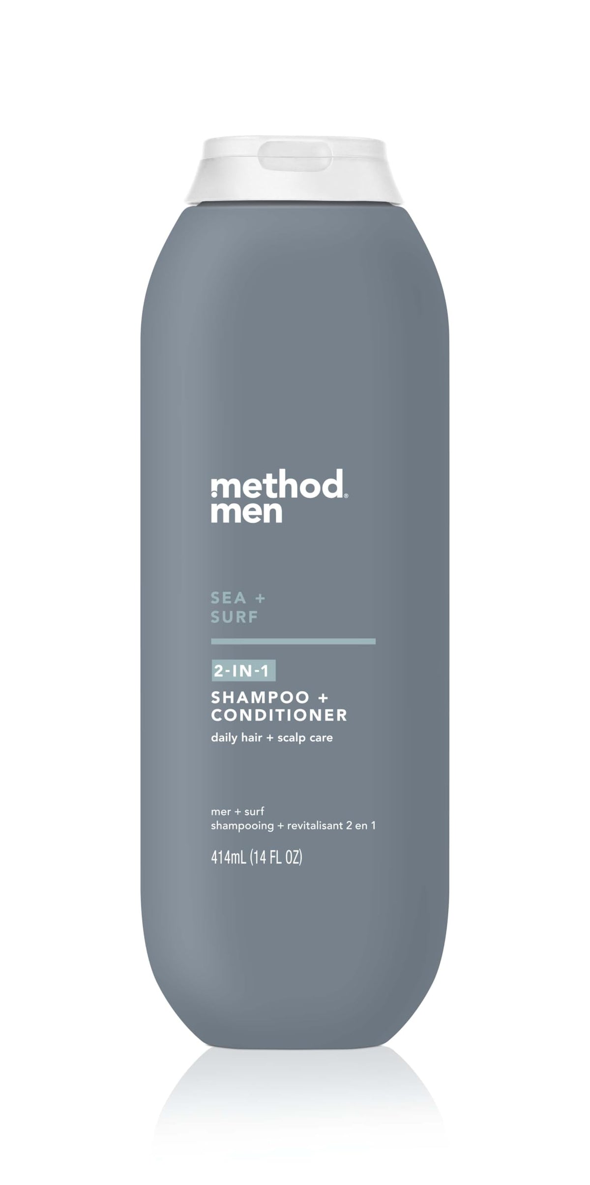 Method Men Sea + Surf 2-in-1 bottle for quick daily cleansing and conditioning.
