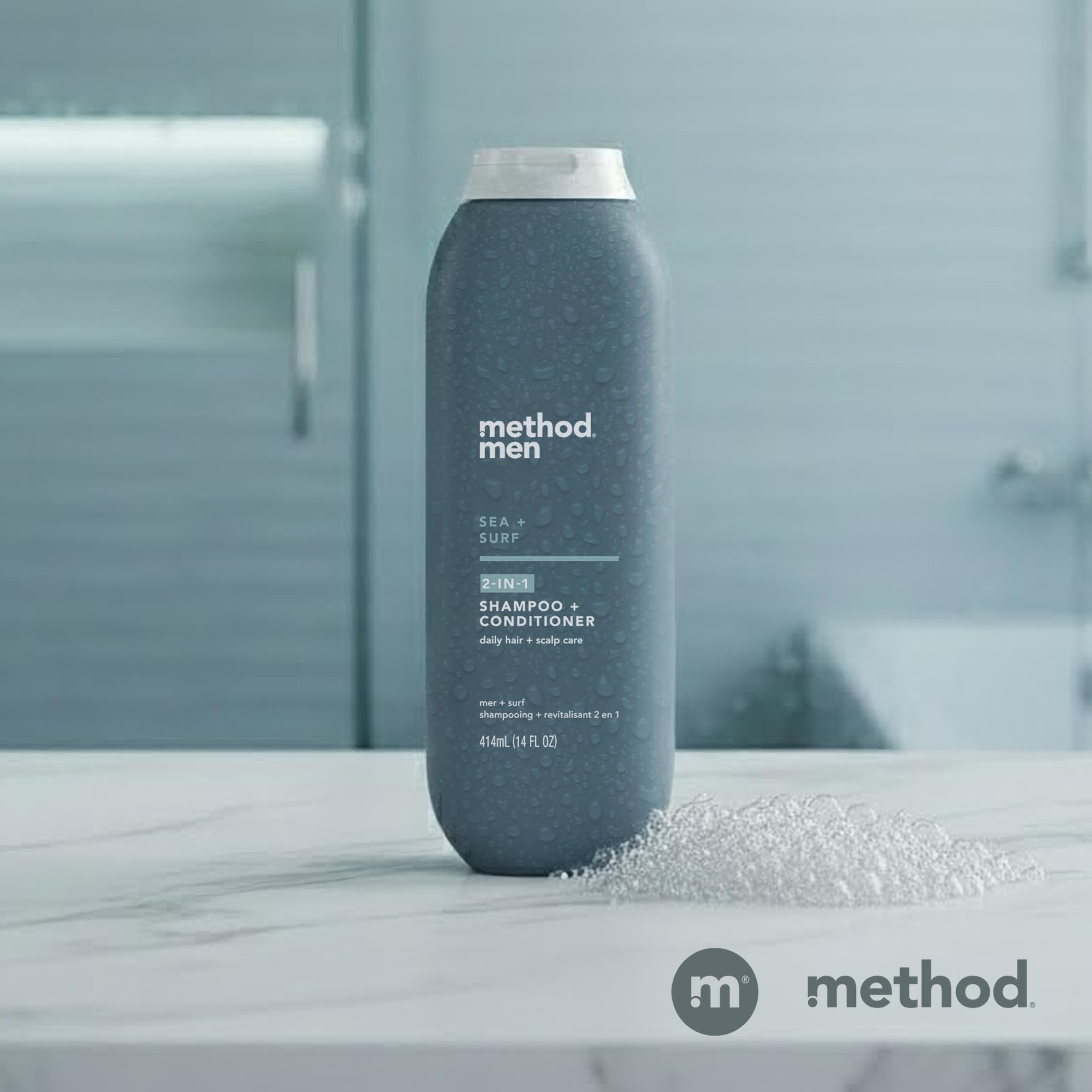 Ideal for daily use in busy morning routines with Method Men Sea + Surf.