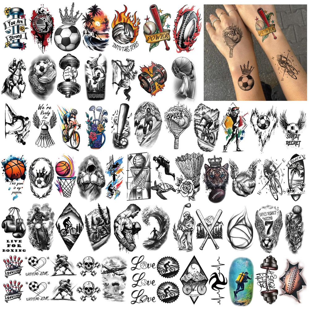 Metuu fútbol: tatuaje temporal negro duradero para partidos y entrenos.