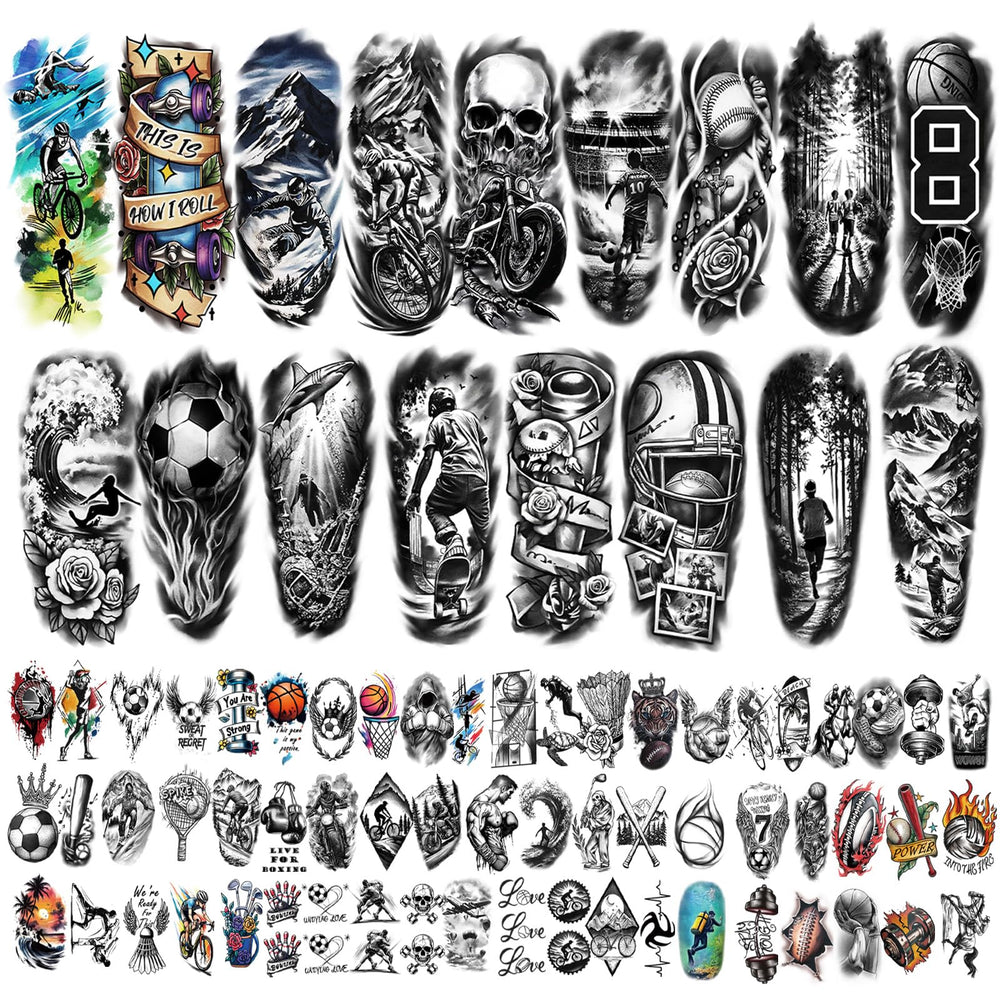 Metuu regalo: set deportivo de tatuajes temporales para aficionados.