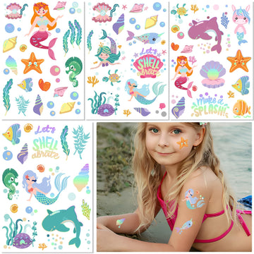 Metuu tatuajes temporales, brillos metálicos resistentes al agua para fiestas y playa.