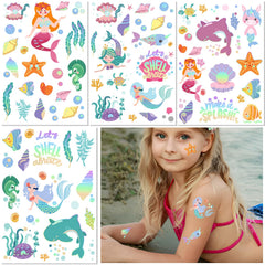 Metuu tatuajes temporales, brillos metálicos resistentes al agua para fiestas y playa.