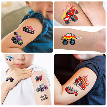 Metuu tatuajes: llamas y vehículos con destellos para diversión de jóvenes.