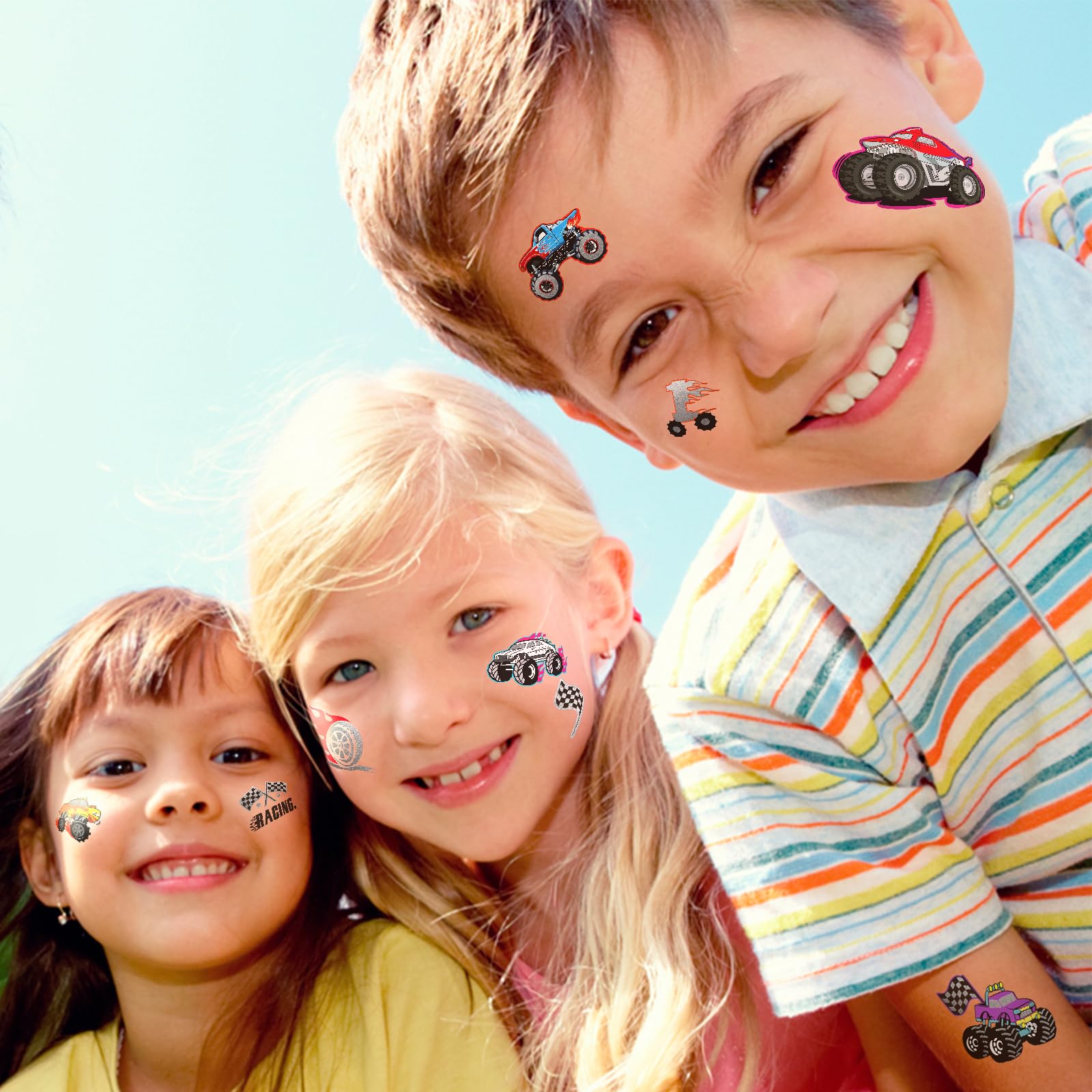 Metuu pack de 75 tatuajes para niños, opción variada para fiestas.