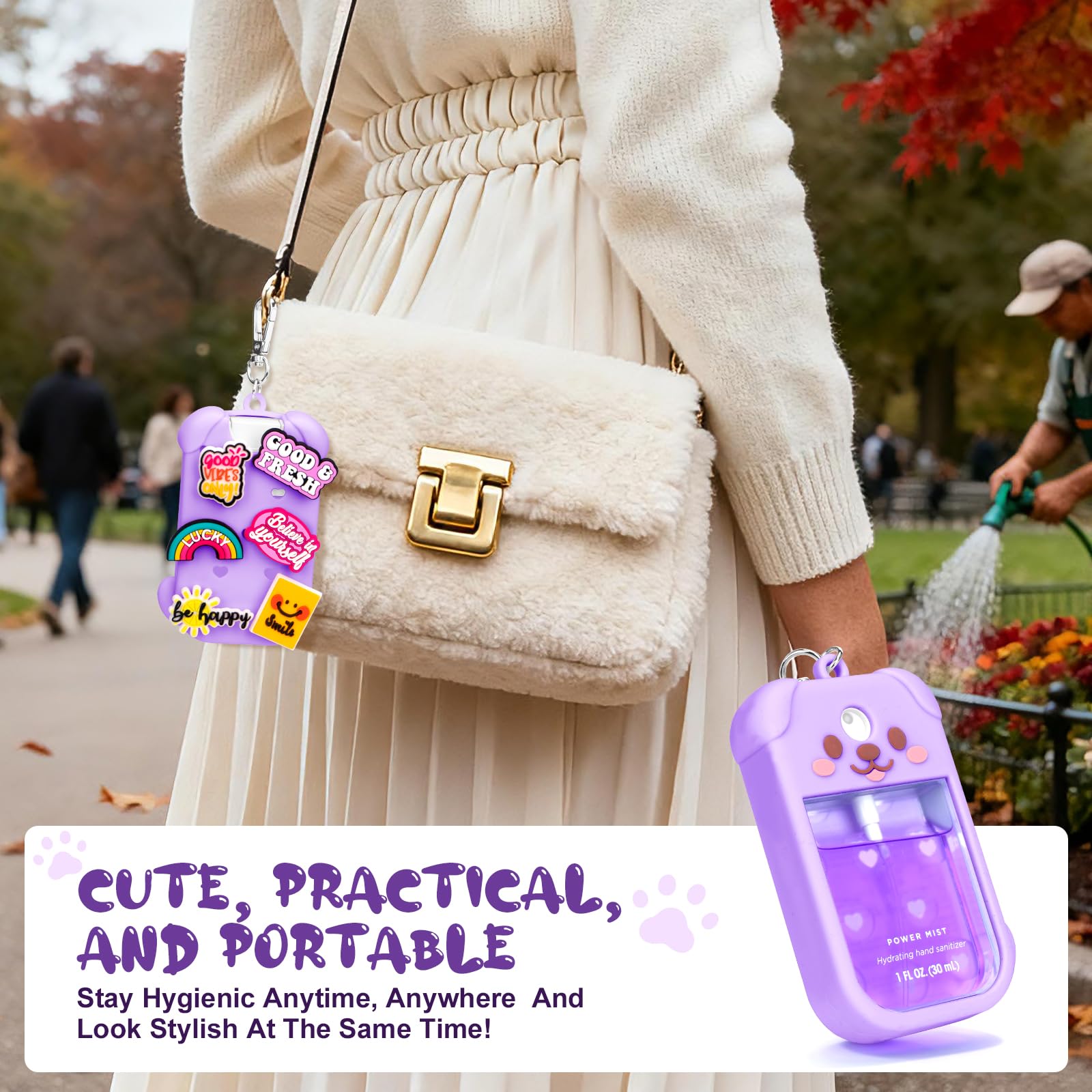 Seis dijes estilo Crocs para personalizar el estuche.