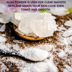 mGanna alumbre polvo aplicación cara, preparación simple para mascarilla casera.