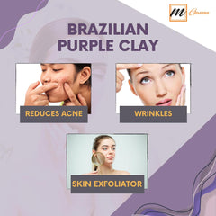 mGanna arcilla morada brasileña, mascarilla capilar para cabello equilibrado.