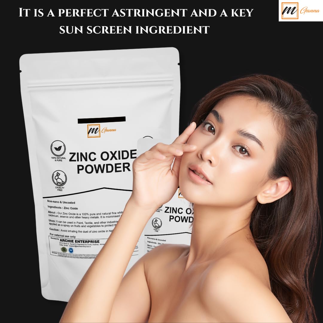 mganna óxido de zinc polvo para cosmética, uso seguro en cremas.