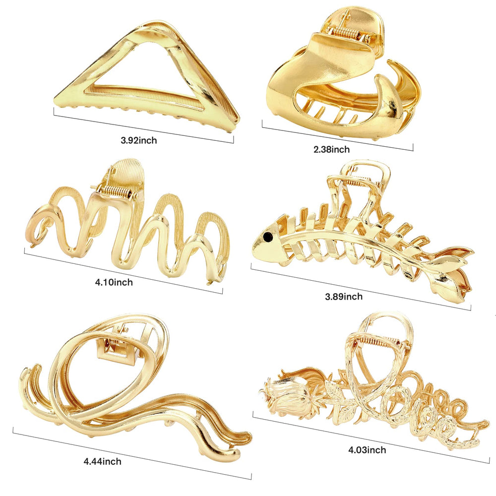 MHDGG clip de pelo grande dorado ideal para coletas.