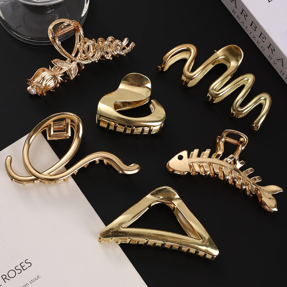 MHDGG gancho de pelo metal dorado para peinados de ocasión.