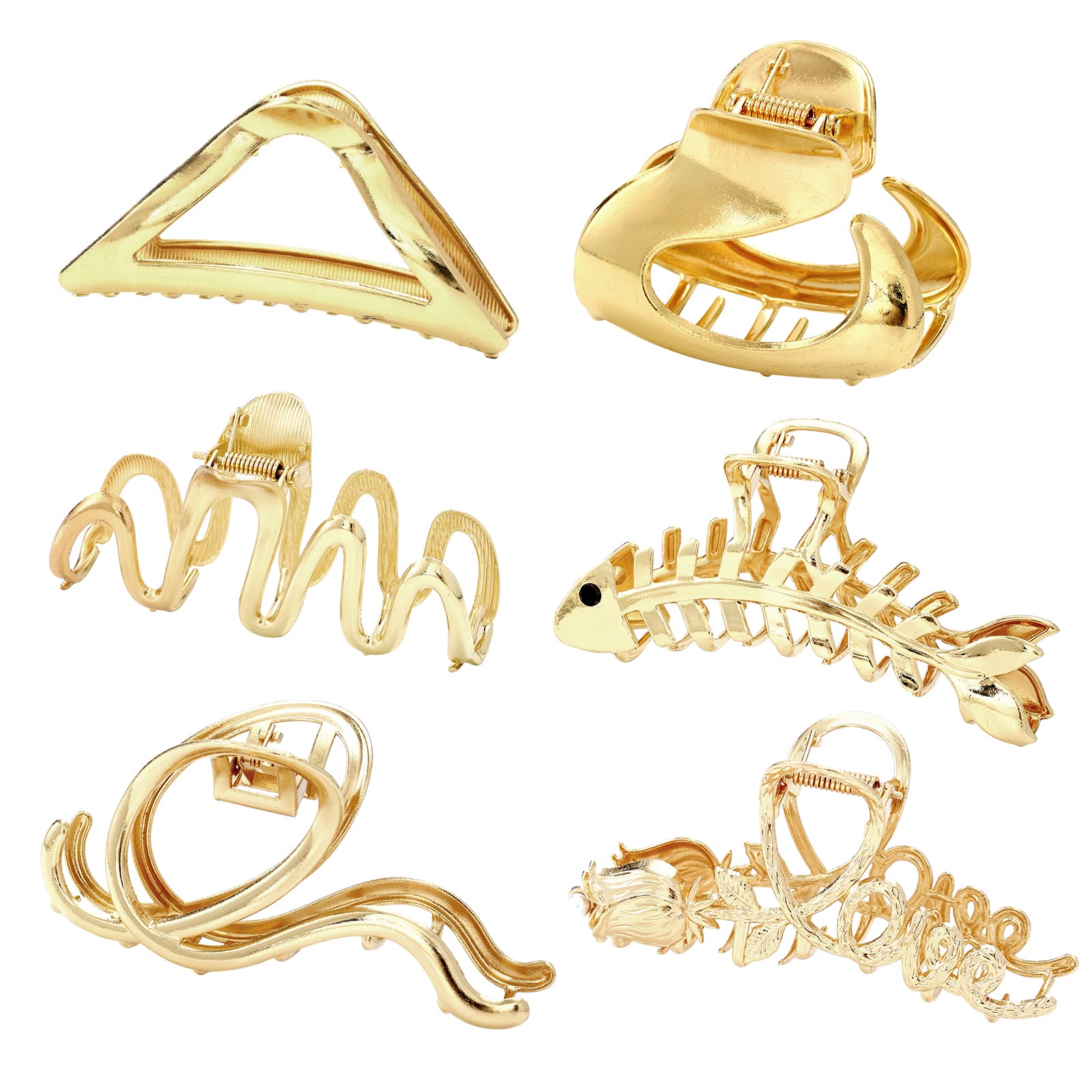 MHDGG gancho de pelo metal dorado para sujeción firme en peinados.