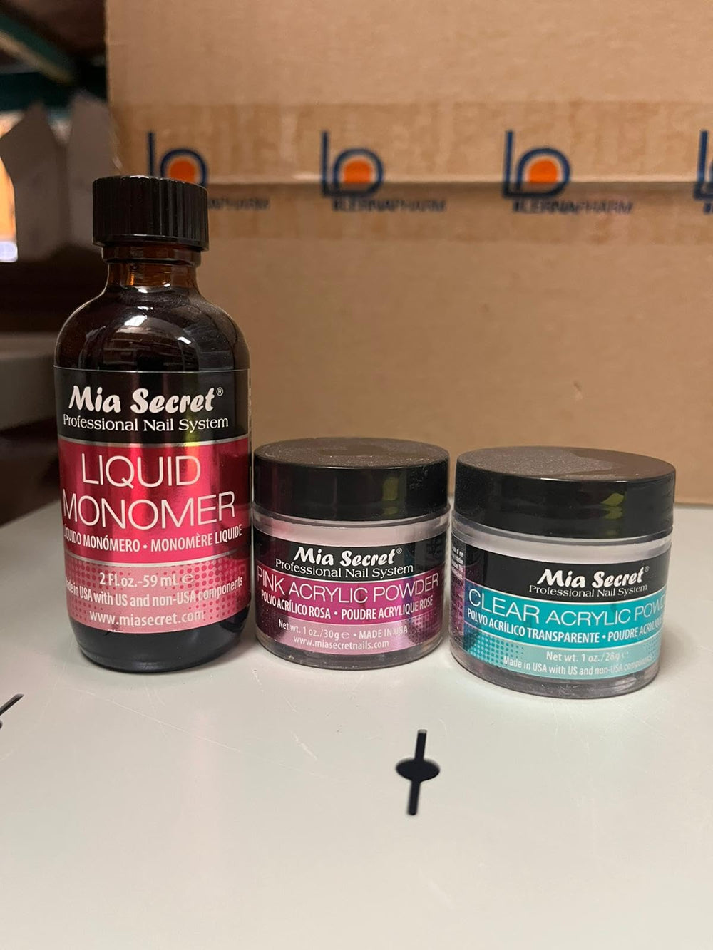Mia Secret acrílico transparente 1 oz para acabado limpio y natural
