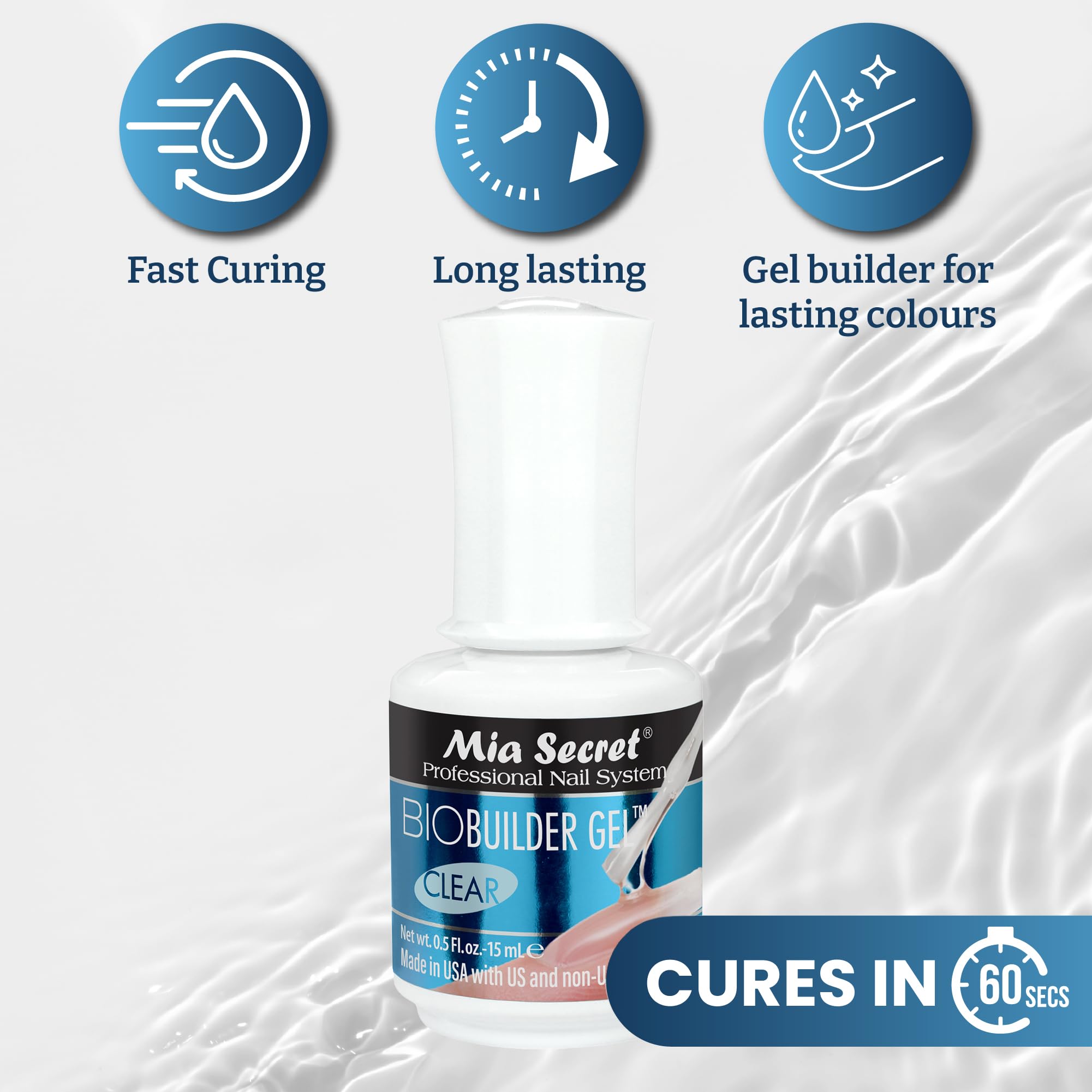 Base de gel Luxury para UV/LED, compatible con la colección Mia Secret.