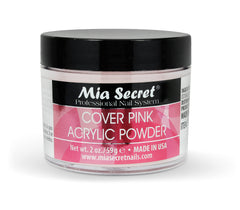 Mia Secret Cobertura Rosa, polvo acrílico, define uñas con acabado natural y duradero.