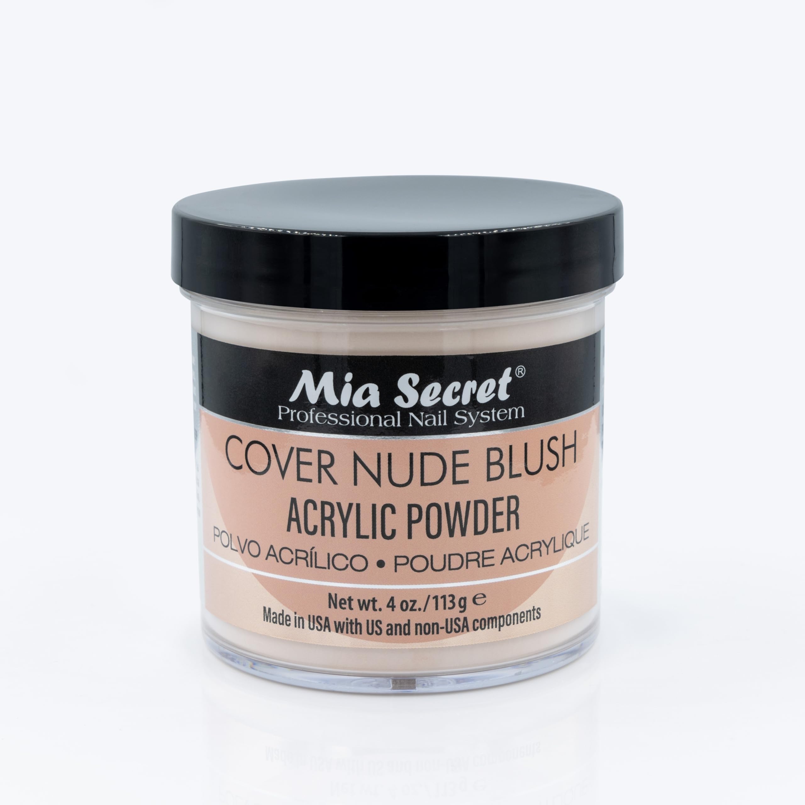 Mia Secret Cover Nude Blush acrylic powder for reliable salon-quality nails.