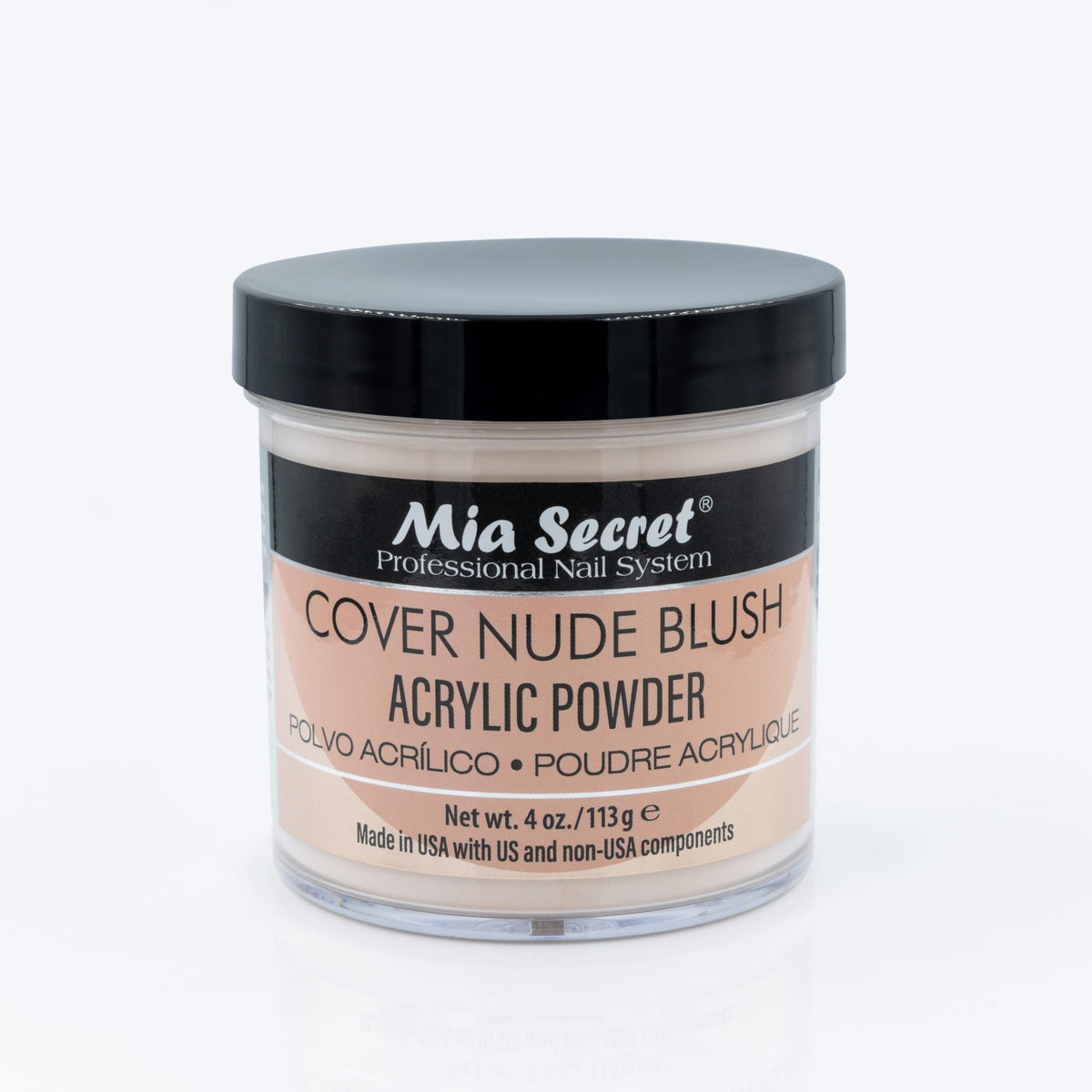 Mia Secret Cover Nude Blush acrylic powder for reliable salon-quality nails.