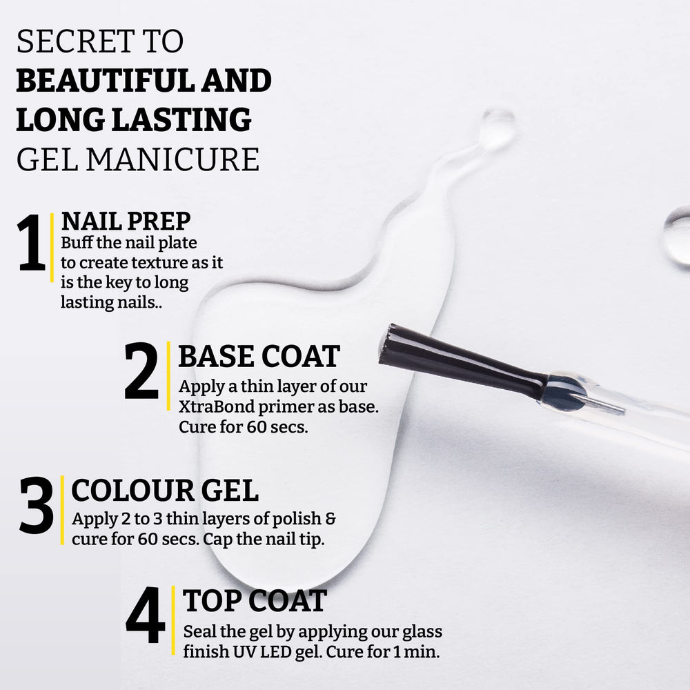 Mia Secret Glass Finish: aplicación suave sobre uñas naturales.
