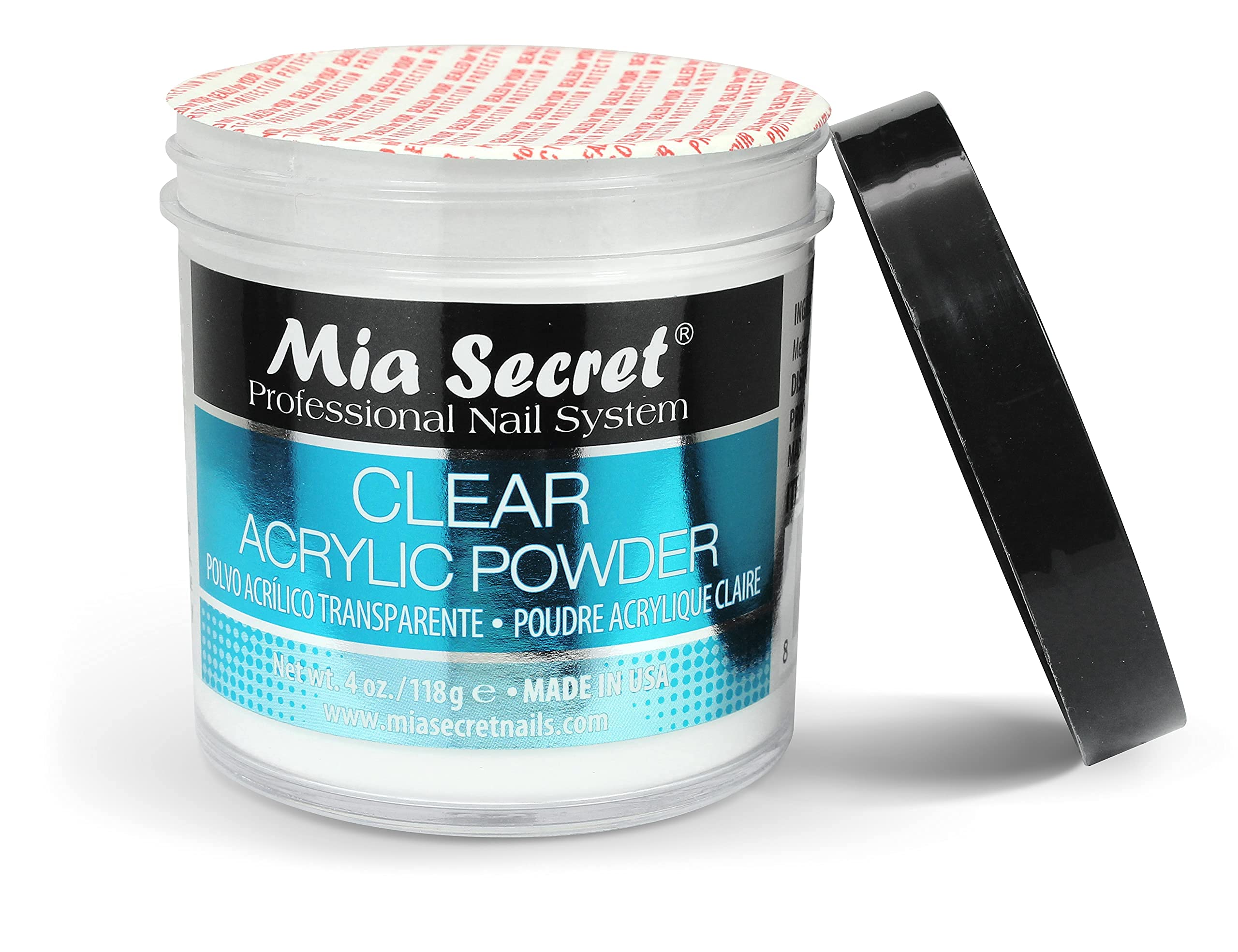 Mia Secret polvo acrílico claro, compatible con geles Formagel, Polymia y Biobuilder.