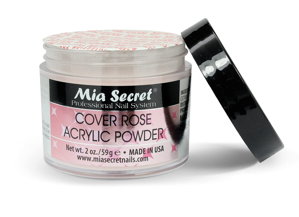 Mia Secret polvo acrilico rosa cover con acabado suave y brillo.