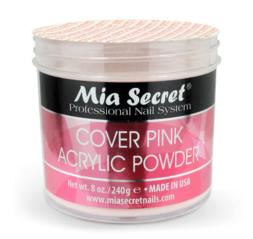 Mia Secret polvo acrilico rosa cubriente favorece adherencia estable