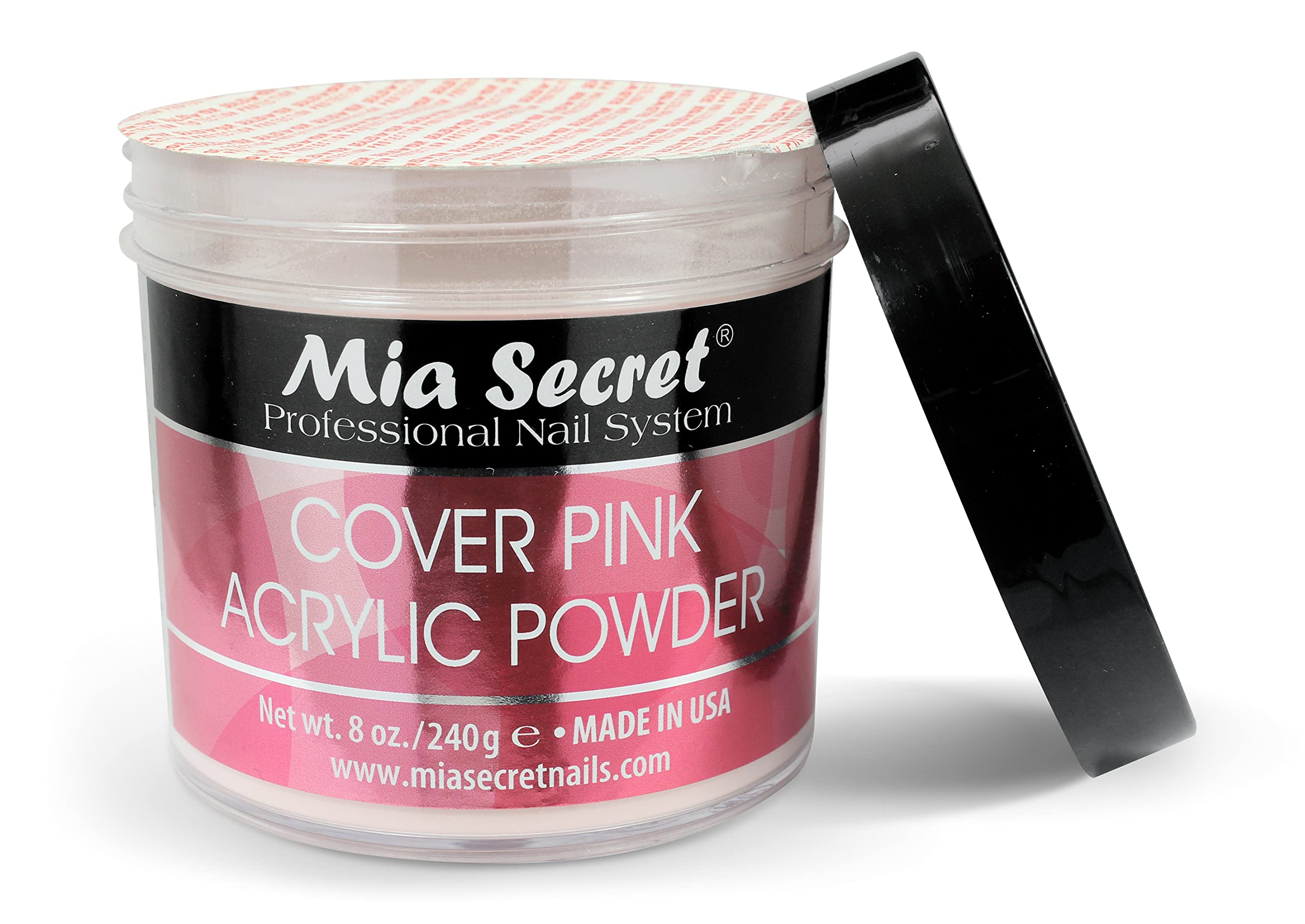 Mia Secret polvo acrilico rosa cubriente ideal para uñas de larga duracion