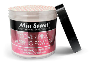 Mia Secret polvo acrilico rosa cubriente ideal para uñas de larga duracion