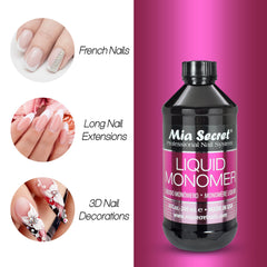 Mia Secret monómero producido en Estados Unidos, control de calidad confiable.