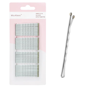 Mia Klein pasadores de pelo 2 pulgadas plateados muestran sujeción estable para peinados duraderos.