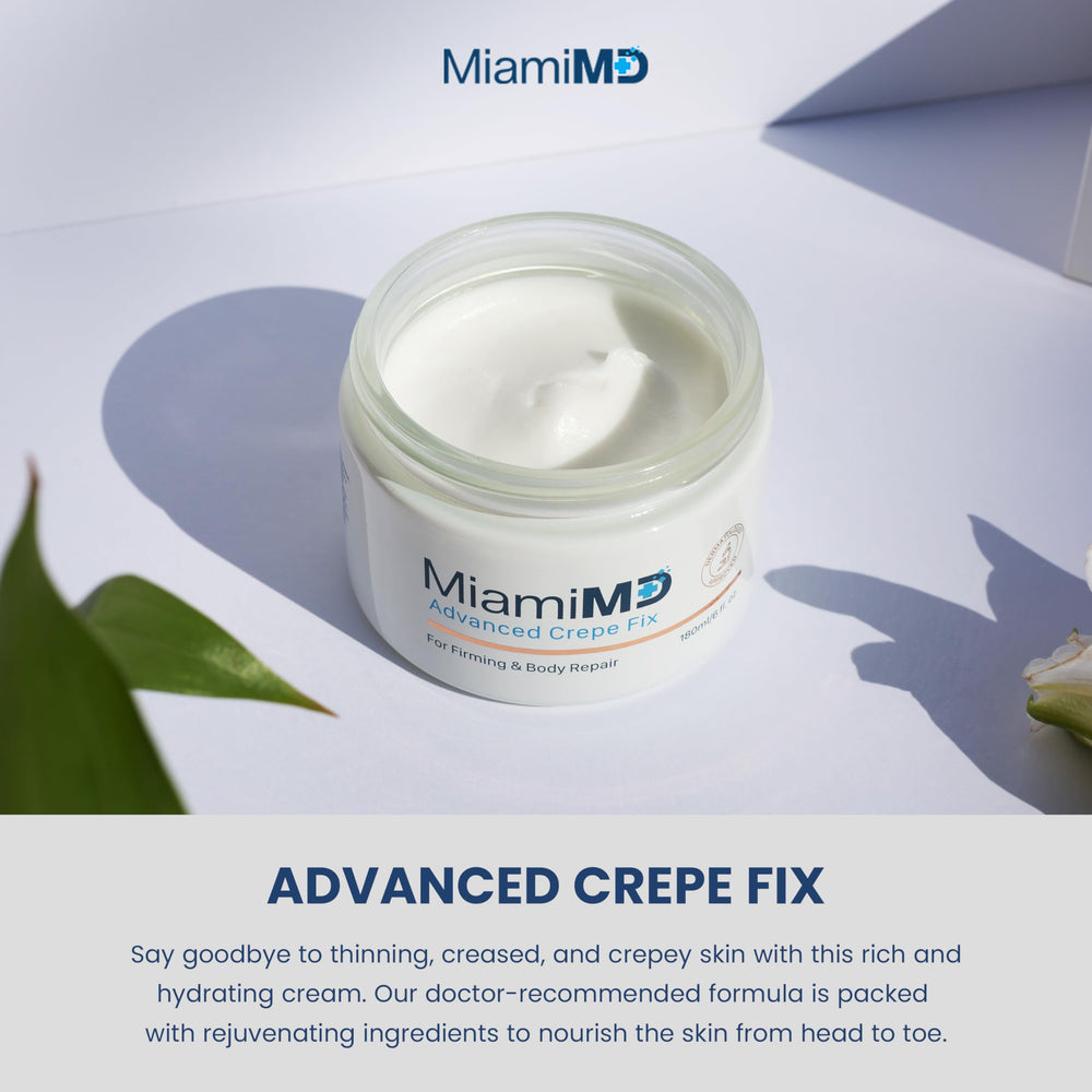 Texture crème soyeuse de MiamiMD Crepe Fix prête à l’application