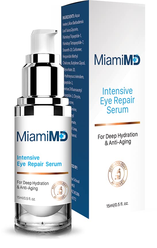 MiamiMD Serum de Ojos, ingrediente Matrixyl 3000 para renovación de colágeno.