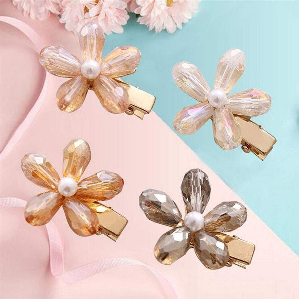 Clips cristal MIAO JIN en gris, opción discreta para cabello liso o rizado.