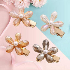 Clips cristal MIAO JIN en gris, opción discreta para cabello liso o rizado.
