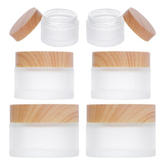 Miayon frascos 50ml con tapa madera para cosméticos, almacenamiento seguro