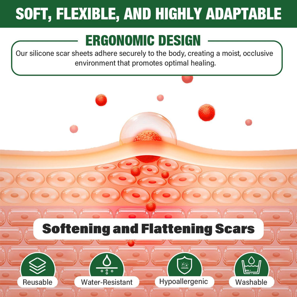 Micakin parche silicona corte ajustable para adaptar tamaño de la cicatriz.