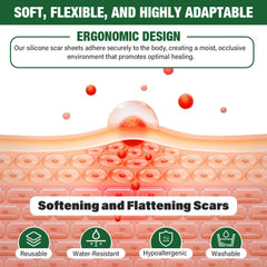 Micakin parche silicona corte ajustable para adaptar tamaño de la cicatriz.