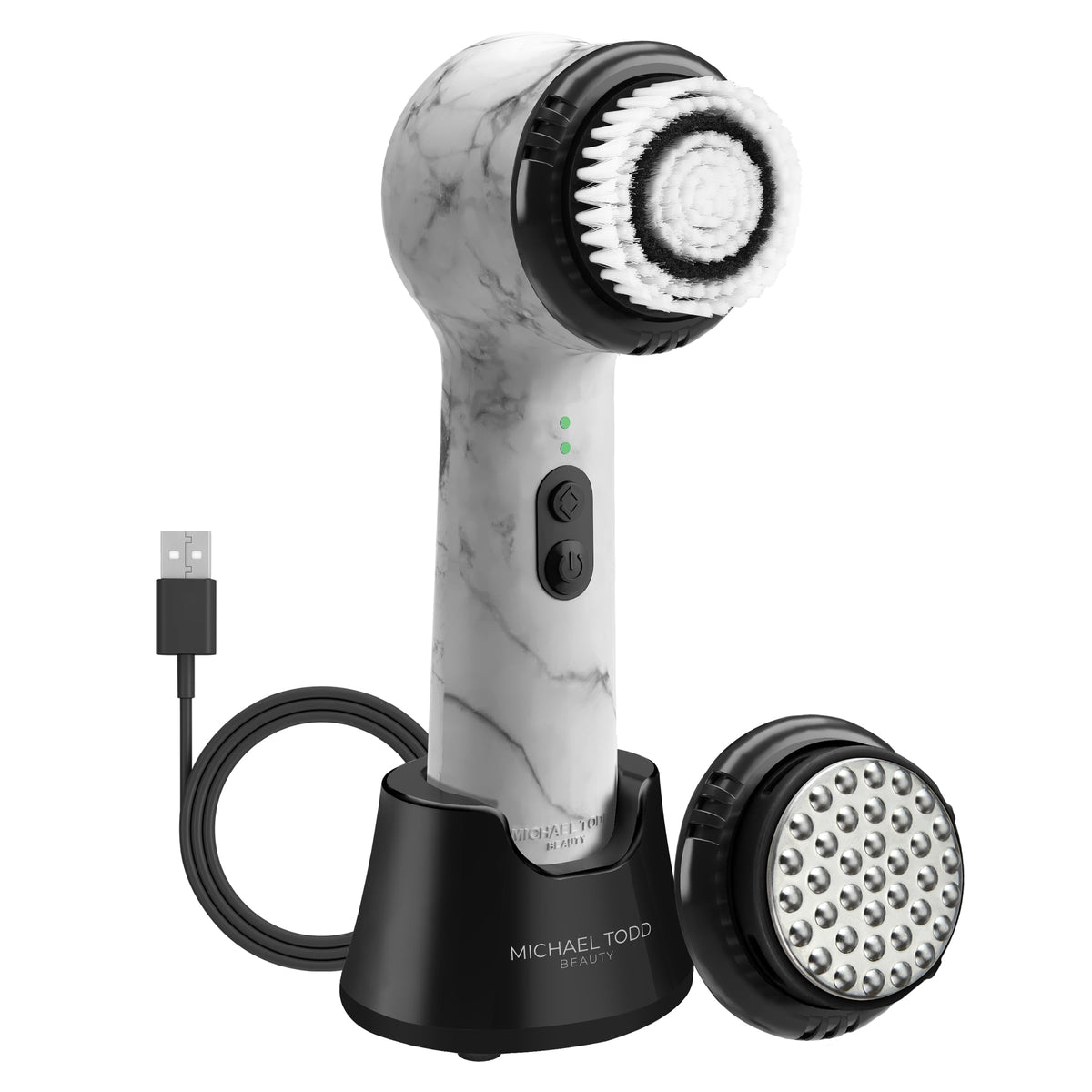MICHAEL TODD Soniclear Allure: cepillo facial 2 en 1 para limpieza suave y eficaz
