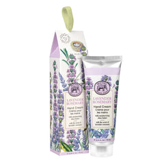 Michel Design Works crema de manos Lavanda Romero, envase compacto para uso diario.