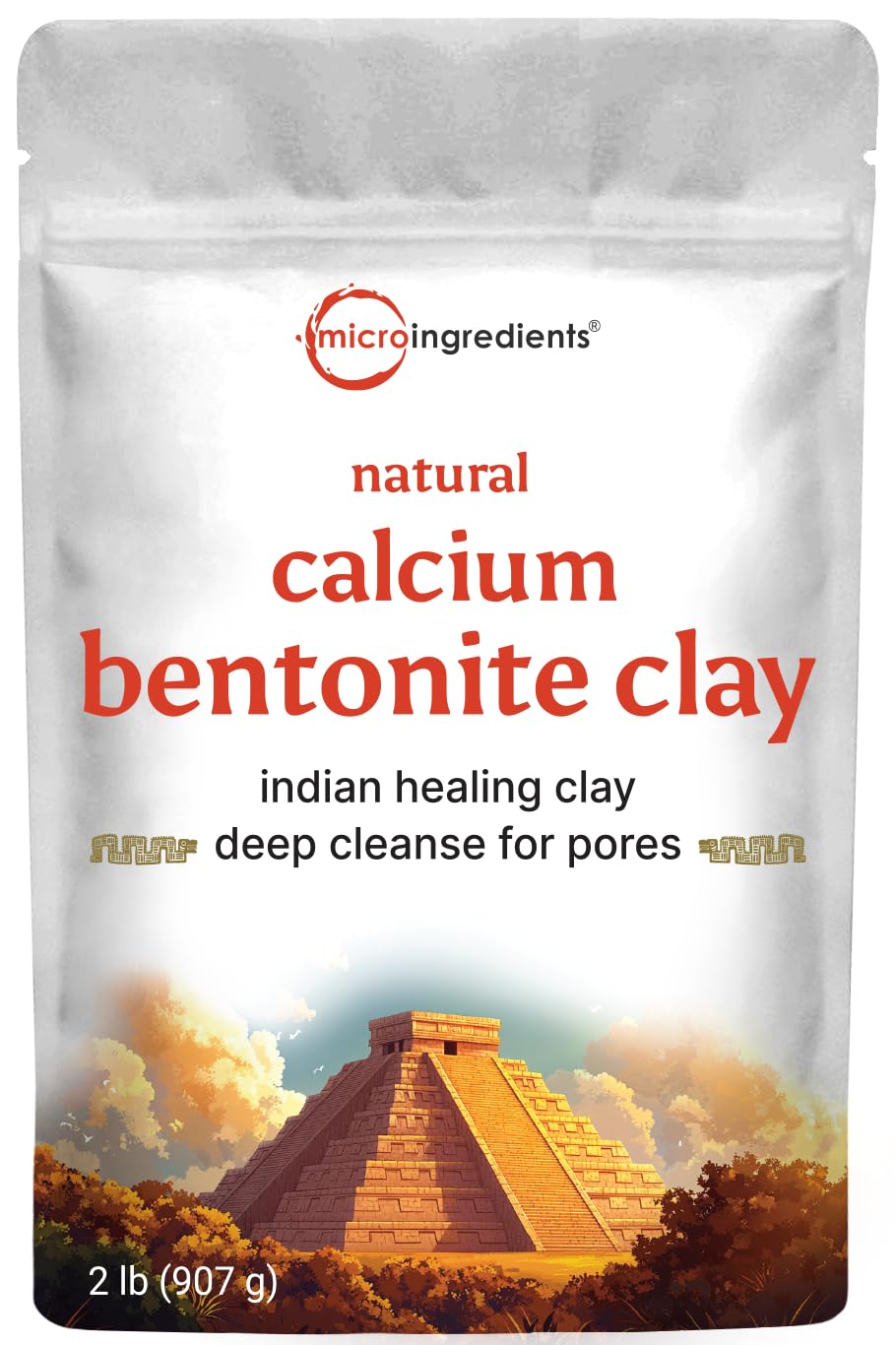Arcilla Bentonita Calcio Micro Ingredients, polvo suave para poros