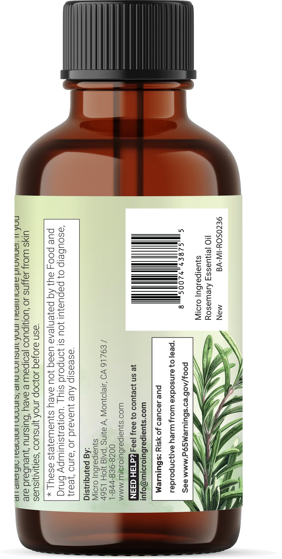 Micro Ingredients Romero, hojas frescas para aroma natural