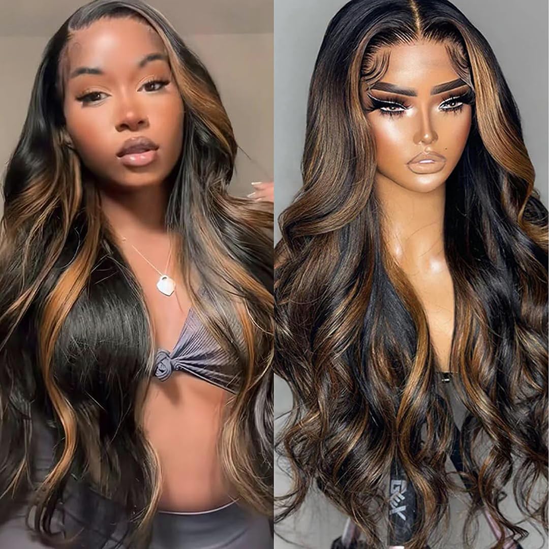 Miear 13x6 Ombre Front Wig: línea natural para una apariencia suave y definida.