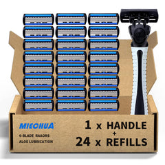 MIECHUA maquinilla 6 hojas con mango ergonómico para afeitado cómodo