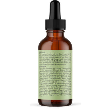 Mezcla de ingredientes naturales de Mielle Rosemary & Mint para cuidado capilar.