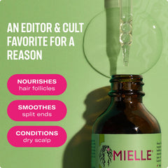 Masaje capilar con Mielle Rosemary & Mint para cabello suave y nutrido.